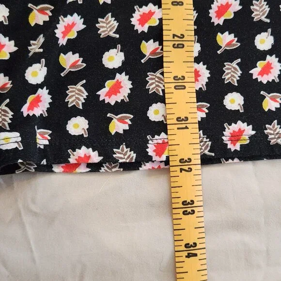 Boden Miriam Jersey Tunic Dress Midi Bell Sleeve Black Floral - Picture 7 of 10